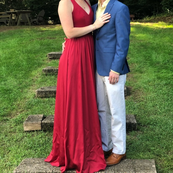 Red and White Bridesmaid Dresses